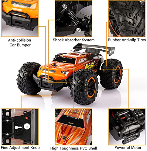 Remote Control Car for Boys - 1/18 Scale 25Km/h High Speed Remote Control Truck with 2 Rechargeable Batteries, 2.4GHz 2WD All Terrain Off Road RC Truck, Fast RC Cars Toys for 6-12 Years Old Boys Gift Remote Control Car for Boys - 1/18 Scale 25Km/h High Speed Remote Control Truck with 2 Rechargeable Batteries, 2.4GHz 2WD All Terrain Off Road RC Truck, Fast RC Cars Toys for 6-12 Years Old Boys Gift